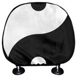 Black And White Yin Yang Symbol Print Car Headrest Covers