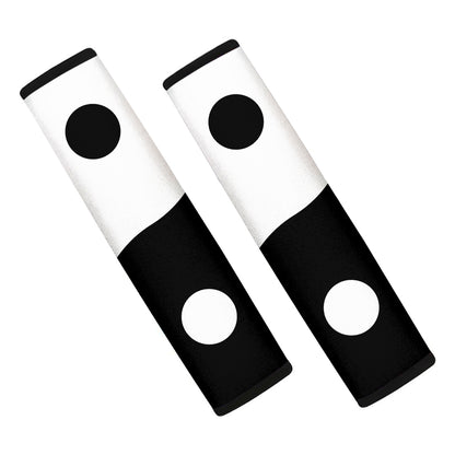 Black And White Yin Yang Symbol Print Car Seat Belt Covers