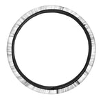 Black And White Yin Yang Symbol Print Car Steering Wheel Cover