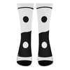 Black And White Yin Yang Symbol Print Crew Socks