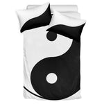 Black And White Yin Yang Symbol Print Duvet Cover Bedding Set