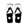 Black And White Yin Yang Symbol Print Flip Flops