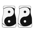 Black And White Yin Yang Symbol Print Front Car Floor Mats