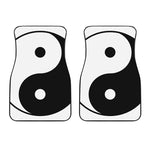 Black And White Yin Yang Symbol Print Front Car Floor Mats