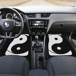 Black And White Yin Yang Symbol Print Front Car Floor Mats