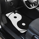 Black And White Yin Yang Symbol Print Front Car Floor Mats