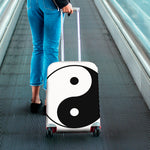 Black And White Yin Yang Symbol Print Luggage Cover