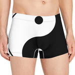 Black And White Yin Yang Symbol Print Men's Boxer Briefs