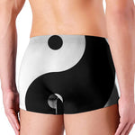 Black And White Yin Yang Symbol Print Men's Boxer Briefs