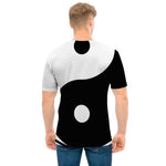 Black And White Yin Yang Symbol Print Men's T-Shirt