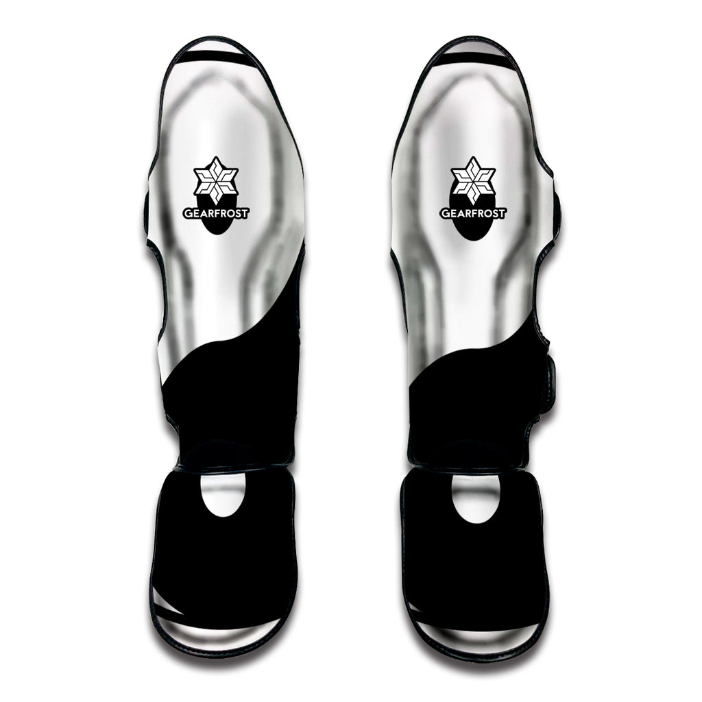 Black And White Yin Yang Symbol Print Muay Thai Shin Guard