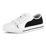 Black And White Yin Yang Symbol Print White Low Top Shoes
