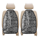 Black And White Zentangle Pattern Print Car Seat Organizers