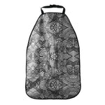 Black And White Zentangle Pattern Print Car Seat Organizers