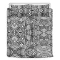 Black And White Zentangle Pattern Print Duvet Cover Bedding Set