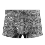 Black And White Zentangle Pattern Print Men's Boxer Briefs