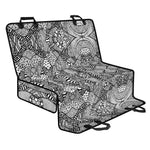 Black And White Zentangle Pattern Print Pet Car Back Seat Cover