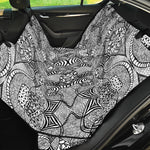 Black And White Zentangle Pattern Print Pet Car Back Seat Cover
