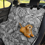 Black And White Zentangle Pattern Print Pet Car Back Seat Cover