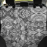 Black And White Zentangle Pattern Print Pet Car Back Seat Cover
