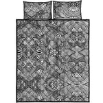 Black And White Zentangle Pattern Print Quilt Bed Set