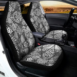Black And White Zentangle Pattern Print Universal Fit Car Seat Covers