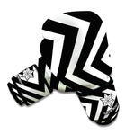 Black And White Zigzag Dazzle Print Boxing Gloves