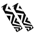 Black And White Zigzag Dazzle Print Car Seat Belt Covers