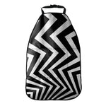 Black And White Zigzag Dazzle Print Car Seat Organizers