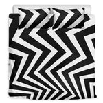 Black And White Zigzag Dazzle Print Duvet Cover Bedding Set