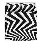Black And White Zigzag Dazzle Print Duvet Cover Bedding Set