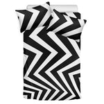 Black And White Zigzag Dazzle Print Duvet Cover Bedding Set