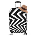 Black And White Zigzag Dazzle Print Luggage Cover