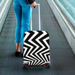Black And White Zigzag Dazzle Print Luggage Cover