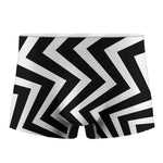 Black And White Zigzag Dazzle Print Men's Boxer Briefs