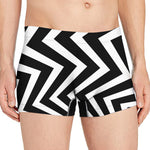 Black And White Zigzag Dazzle Print Men's Boxer Briefs