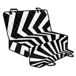 Black And White Zigzag Dazzle Print Pet Car Back Seat Cover