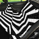 Black And White Zigzag Dazzle Print Pet Car Back Seat Cover