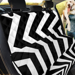 Black And White Zigzag Dazzle Print Pet Car Back Seat Cover