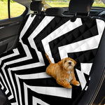 Black And White Zigzag Dazzle Print Pet Car Back Seat Cover
