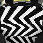 Black And White Zigzag Dazzle Print Pet Car Back Seat Cover