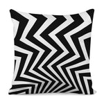 Black And White Zigzag Dazzle Print Pillow Cover