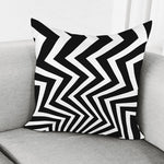 Black And White Zigzag Dazzle Print Pillow Cover