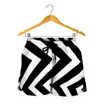 Black And White Zigzag Dazzle Print Women's Shorts