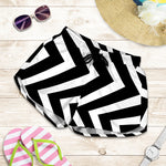 Black And White Zigzag Dazzle Print Women's Shorts