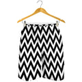 Black And White Zigzag Pattern Print Men's Shorts