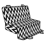Black And White Zigzag Pattern Print Pet Car Back Seat Cover