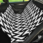 Black And White Zigzag Pattern Print Pet Car Back Seat Cover