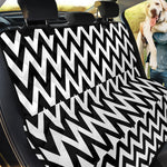 Black And White Zigzag Pattern Print Pet Car Back Seat Cover