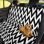 Black And White Zigzag Pattern Print Pet Car Back Seat Cover